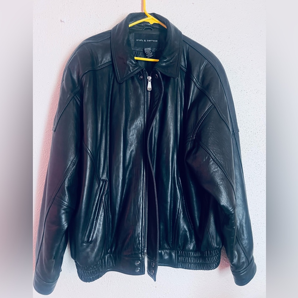 Croft & Barrow Genuine Leather Jacket For Men’s and Women Size XL RN (73277 )